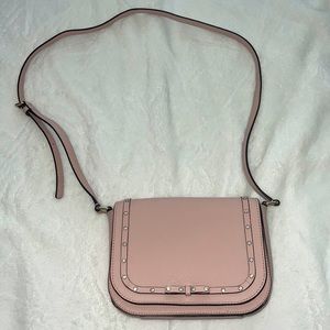 Kate Spade Light Pink Carsen Laurel Way Jeweled WarmVellum Crossbody Bag Bow Gem